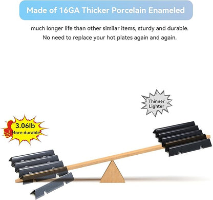 Flavorizer Bars for Weber Spirit 2 Grill Parts: 15.3" Porcelain Steel Heat Plates Replacement for Weber GS4 Spirit II Series E-310,S-310 320 Grills with Front Mount Control (5-Pack)