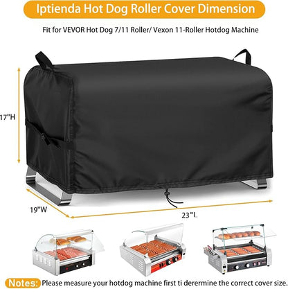 Hot Dog Roller Cover for VEVOR Hot Dog 7/11 Roller-23x19x17in | 23inch Hot Dog Grill Cover for Vexon 11-Roller Hotdog Machine, Hotdog Cooker, Warmer,Maker,Toaster