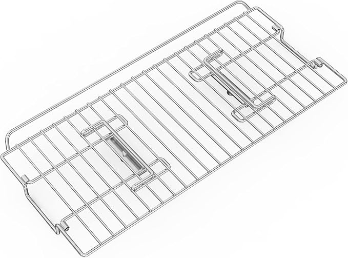 only fire Griddle Warming Rack Fits for 17" Blackstone Griddles, One-Step Clip On Attachment, Portable and Detachable