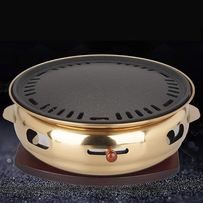 Portable BBQ Grill, Premium Charcoal Grill Table Grill Stainless Steel Barbecue Charcoal Grill for Ourdoor Camping 34.5X13cm,Black
