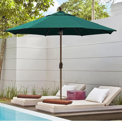 EliteShade USA 10-Year-Non-Fading 10Ft Market Patio Umbrella, UPF 50+ UV Protection Performance Sun Umbrella, Heavy Duty Commercial Grade Outdoor Table Umbrella with Crank, Windproof Vented Top for Garden, Pool, Deck and Outdoor Playsets, No Tilt, Fore...
