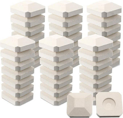 Baquler 50 Pcs Ceramic Briquettes for Gas Grill Replacement 2"x2" Universal BBQ Grill Briquettes, Reusable Even Heat Distribution Stone for Most Grills, Reusable Heat Plates Alternative