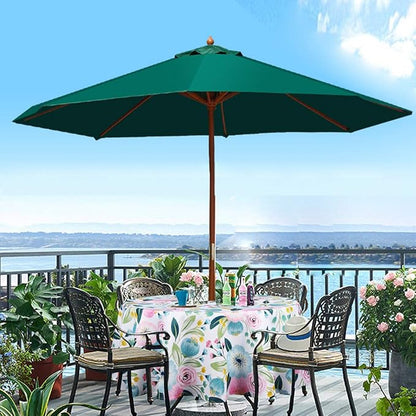 EHouseHome Outdoor Indoor 60inch Round Tablecloth with Umbrella Hole and Zipper, Waterproof Zippered Patio Cloths, Spring/Summer Table Covers for Backyard Circular Table/BBQs/Picnic