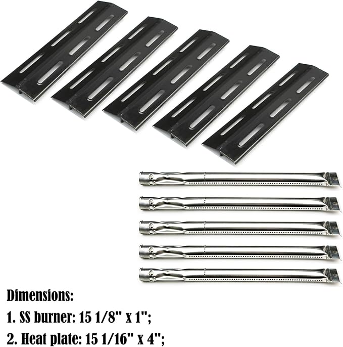 Parts Kit DG113 Burners, Heat Plates Replacement for Kenmore P01708034E, P02008010A, P02008029A, 5 Pack