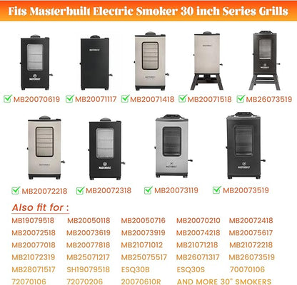 9007170303 Smoking Rack for Masterbuilt 30 inch Electric Smoker Grill Grid Cooking Grates Replacement Parts Stainless Steel Grilling Gride Master Built MB20071117 20071117 Accessory