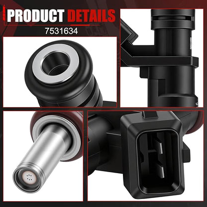 Fuel Injectors Set of 6 Compatible with BMW 128i 328i 330i 530i X3 X5 Z4 525i 528i 325xi 3.0L Fuel Injector Replace 7531634 13537531634