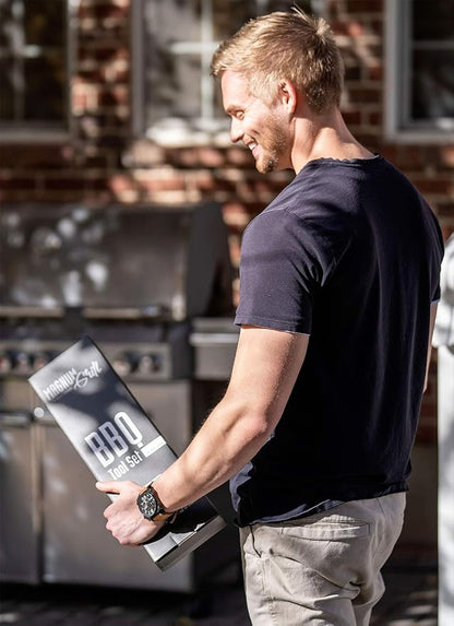 Grilling Accessories | BBQ Tools Set with 18" Grill Tongs, BBQ Grill Mat and Extra Strong Magnetic Hook for Hanging on Barbeque | Heavy Duty Metal Tongs Grill Set