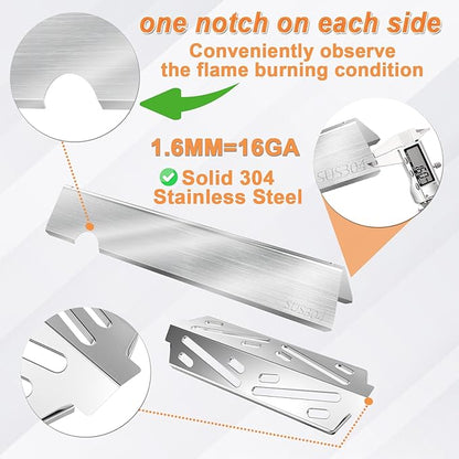 Grill Parts for Weber Genesis 2 GS4 Replacement 3 Burner Genesis II/II LX 300 & Genesis 300(2022 Y),Webber Flavorizer Bars 66032 67095,Grates 66095 66802,Heat Deflector 66685 66040 &Burner 67489 67490