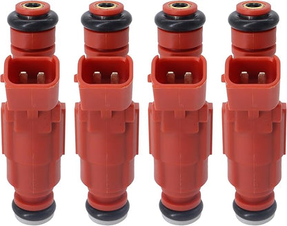 HiSport Fuel Injector 4 PCS Compatible with Hyundai Accent L4 1.6L 2006-2011,Kia Rio Rio5 L4 1.6L 2009-2011 Replace 35310-2E000 12 Holes