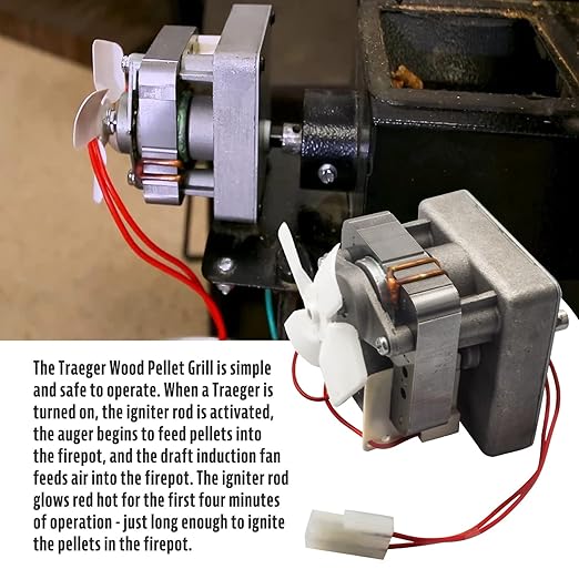Upgraded Auger Motor Replacement for Traeger, Pit Boss and Camp Chef Wood Pellet Grills,2.0 RPM, 110V, 60Hz, 2 Pole,Pellet Grill Universal Feeding Gear