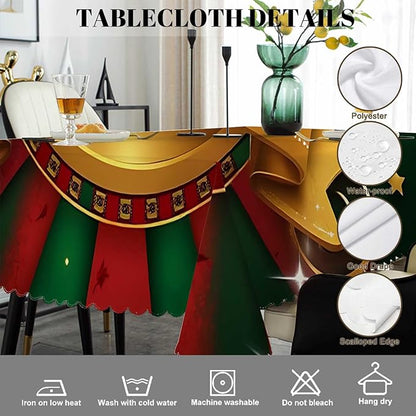 Swono Poker Table Cloth Gambling Playing Cards Game Casino Print Rectangle Tablecloth Picnic Table Cover BBQ Table Cloth Polyester for Kitchen Party Dinner 50x72 Inch