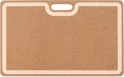 Epicurean 23.5 Inch Big Game Cutting Board, Nutmeg/Natural | Microplastic free, Professional-grade butcher block with an easy-carry handle and deep juice groove for tailgating or kitchen
