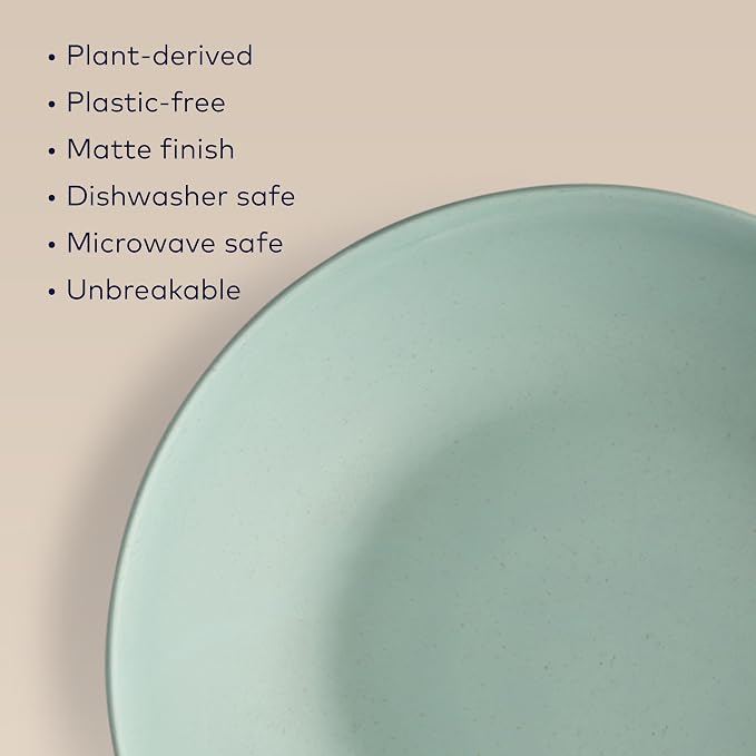 Year and Day Outdoor Set of 4 Unbreakable Lightweight Pasta and Dinner Bowls, Plant Based Material, Durable and Reusable, Canyon Terracotta, 8.25 Inch