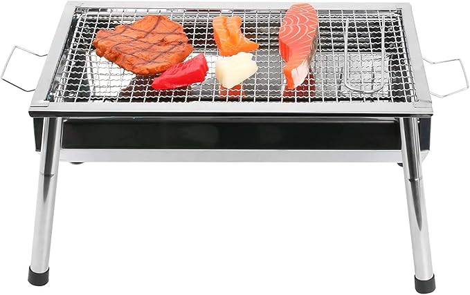 Portable Charcoal Grill Folding BBQ Grills for Camping Outdoor Barbecue Grill with Wire Meshes, Easy Carry for Camping BBQ, Backpacking, Picnic, Tailgate, Park,A-1