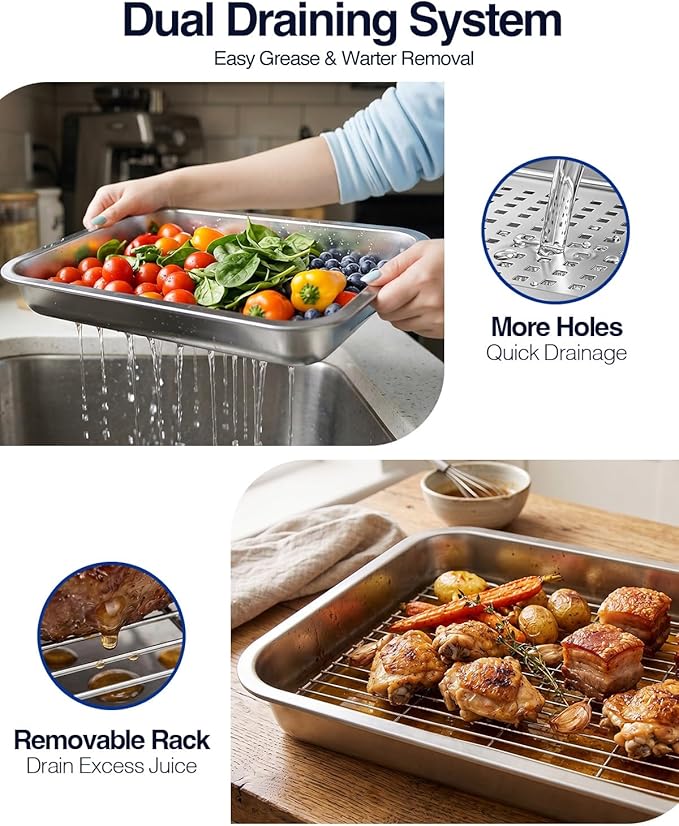 Pro 6 in 1 Grill Prep Tray and Carry System, Large Grilling Prep and Serve Tays with Lid and Cutting Board, Deep Meat Marinating Container as BBQ Grilling Gift, Pro Series, L