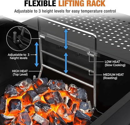 Extra Large Charcoal Grill for Outdoor Cooking