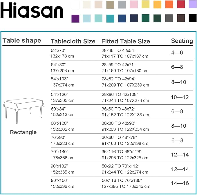Hiasan Checkered Rectangle Tablecloth - Stain Resistant, Waterproof and Wrinkle Resistant Washable Table Cloth for Dining Room, 54 x 108 Inch, Red and White Gingham Pattern