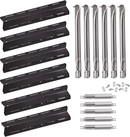 Hiorucet Grill Replacement Parts for Kenmore 6 Burner 146.23681310 146.47223610 146.23766310 Gas Grill Models. Grill Burner Tube, Heat Plate Tent Shield, Carryover Tube Replacement Kit.