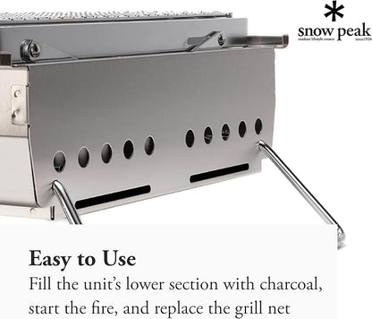 Snow Peak Iron Grill Table BBQ Box, Large