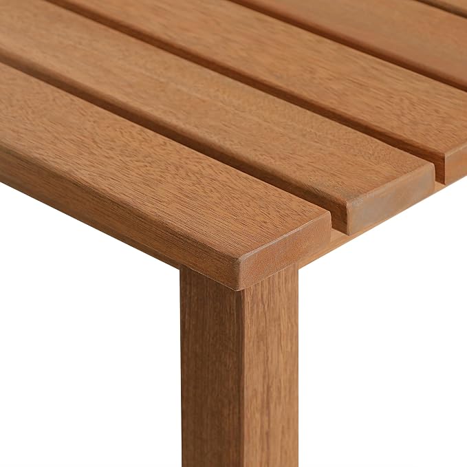 Furinno TIOMAN Patio Table, Outdoor Side Table, Patio End Table, Coffee Table in Teak Oil, for Patio, Garden, Porch, Natural