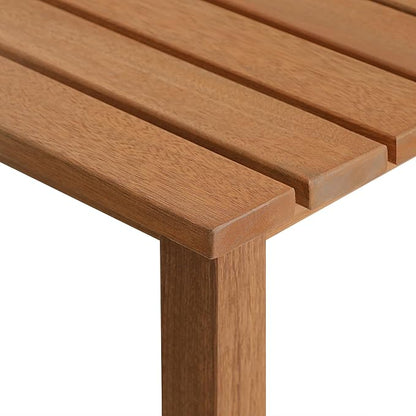 Furinno TIOMAN Patio Table, Outdoor Side Table, Patio End Table, Coffee Table in Teak Oil, for Patio, Garden, Porch, Natural
