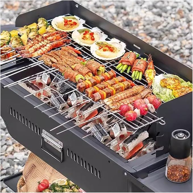 Camping Grill Camping Barbecue Outdoor Charcoal Folding Portable Carbon Grill Barbecue Charcoal Grill