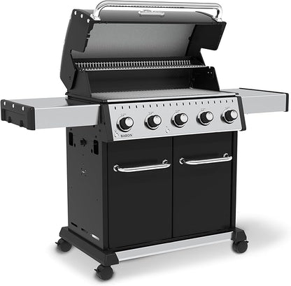 Broil King 876214 Baron 520 Pro, Liquid Propane (LP), Stainless Steel, Black