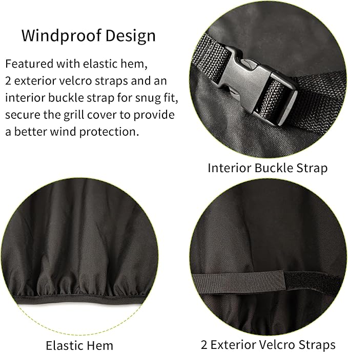 Built in Grill Cover for 42 Inch Outdoor Barbecue Grill Cover for Lynx, Twin Eagle, Wolf, Viking, Coyote, Alfresco, Blaze, Water Resistant Elastic for Snug Fit, 1 Pack Built in BBQ Cover