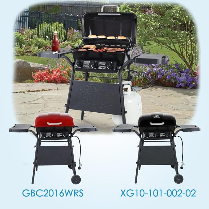 Replacement Kit for 3-Burner Walmart Expert Grilll XG10-101-002-02 GBC2016WRS, Porcelain Steel Heat Plate Heat Tent and Burner Replacement Parts for 3-Burner Expert Grill Parts