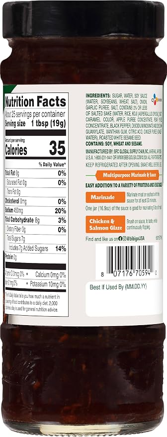 bibigo Korean Bbq Sauce, Original, 1.05 Pound (Pack of 6), (00056033)