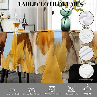 Swono Tablecloth 52"X70" Cows Cute, Watercolor Farm Cattle Cows Animal Milk Rectangle Table Cover Anti-Oil Tablecloth for Dining Tables, Parties, Wedding and Banquet Decoration