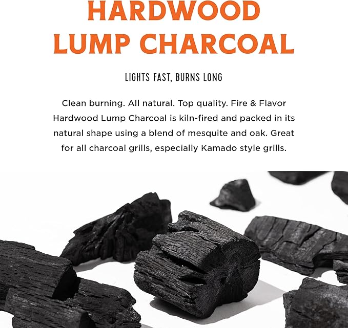 Fire & Flavor Premium All Natural Hardwood Lump Charcoal