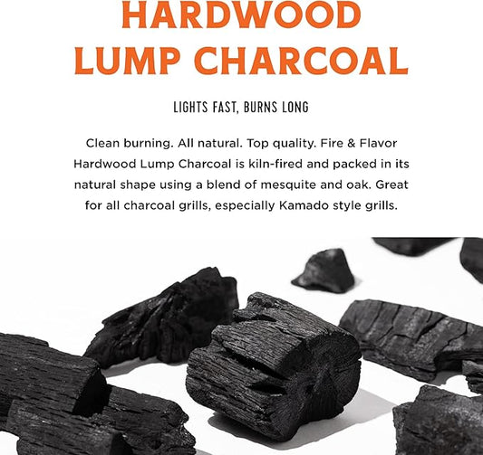 Fire & Flavor Premium All Natural Hardwood Lump Charcoal