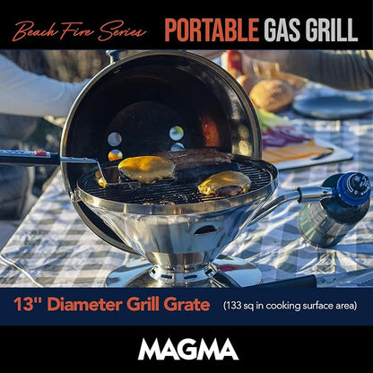Magma C10-105 Beach Fire Gas Grill | Portable Gas Beach BBQ | Compact Propane Grill | Outdoor Cookout Grill