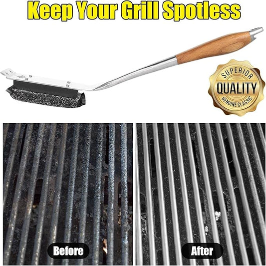 XUDAKAIXIN BBQ Replaceable Scraper Cleaning Head, Durable for Cast Iron or Stainless-Steel Grates, Barbecue Cleaner.