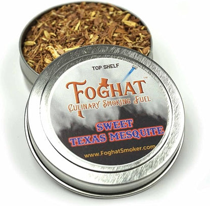 Foghat Fuel Sampler Four Pack | Whiskey Barrel Oak, Old Hickory, Sweet Texas Mesquite, Maple Myst Wood Shavings, 4 x 1oz | Cocktail and Culinary Wood Chips for Smoking