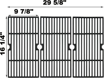 DGF510SBP Grill Grates Replacement Parts for Dyna Glo DGF510SSP DGF510SSP-D BHG Gas Grill Parts BH15-101-099-02 GBC1462W BH13-101-099-01 BY15-101-001-02 Backyard Grill Cooking Grates Cast Iron Grids