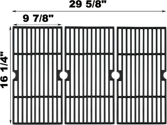 DGF510SBP Grill Grates Replacement Parts for Dyna Glo DGF510SSP DGF510SSP-D BHG Gas Grill Parts BH15-101-099-02 GBC1462W BH13-101-099-01 BY15-101-001-02 Backyard Grill Cooking Grates Cast Iron Grids