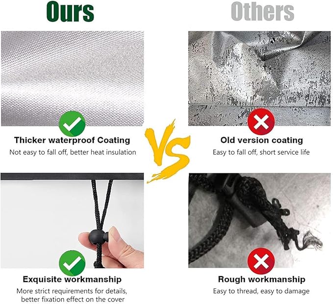 LBTING Fire Pit Cover, 44 inch Cover for 41-44 inch Round Firepit, Waterproof Windproof Dustproof UV-Resistant Heavy Duty Cover for Outdoor Patio Firepit Table - Black