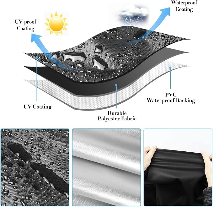 Outdoor Cart Cover for ELAFROS 550 lbs 2 Tier Plastic Utility Cart, Waterproof Service Cart Covers Rolling Tool Cart Covering - 36"Lx18"Wx29"H, Black | Waterproof Service Cart Covers Rolling Tool Cart Covering - 36"Lx18"Wx29"H, Black