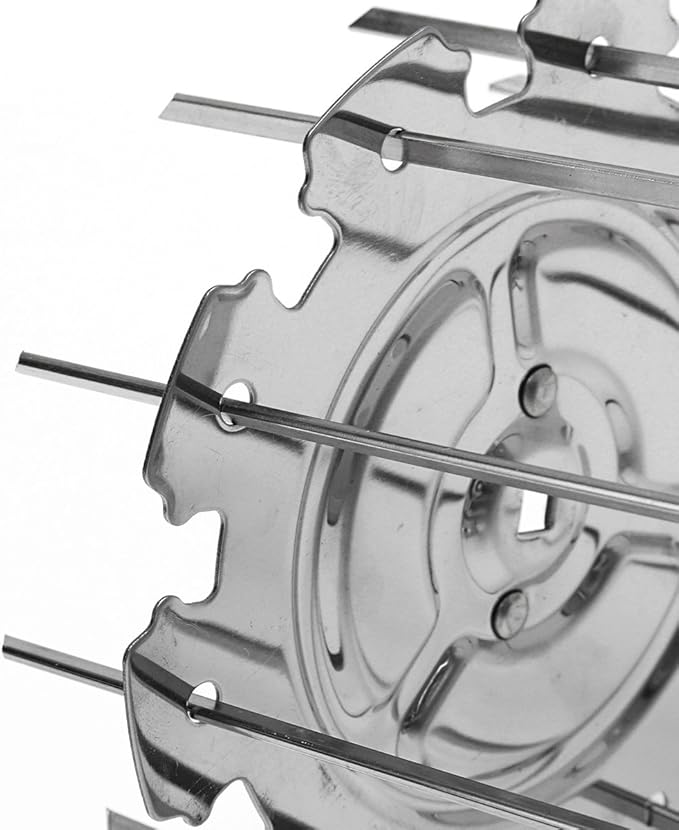 Stainless Steel BBQ Grill Cage Vegetable Meat Skewer Kebab Maker for Rotisserie Oven Roaster