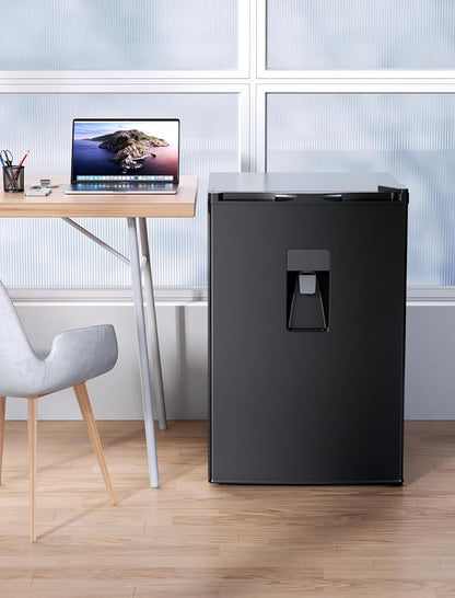 COWSAR 2.45 Cu.Ft Mini Fridge with Freezer, 2 Reversible Door Bedroom Refrigerator with 2 Removable Shelves, Energy Efficient Commercial Dorm Fridge for Bedroom, Office, Kitchen, Apartment, Black