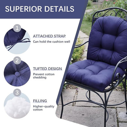 Gnostik 2 Pcs 18.6"X18.6" Outdoor Indoor Waterproof Rocking Chair Cushion Replacement Cushion Tufted Outdoor Chair Cushions for Patio Garden Furniture, Pink Floral