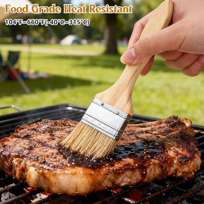 3 PCS Pastry Brush for Baking Basting Brush for Cooking Butter Brushes for Cooking BBQ Kitchen Baking Brushes Oil-Brush for Oil Sauce, Butter, Sauce