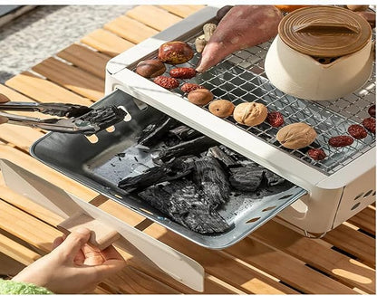 Square barbecue grill outdoor patio grill charcoal