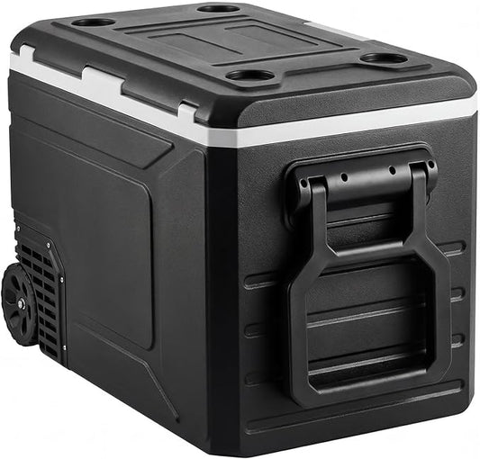 VEVOR 12 Volt Refrigerator, 82.4 QT/ 78L Car Fridge, Portable Electric Freezer Compressor with Handle, APP Control and Wheel, 12V/24V DC 100-240V AC, -4℉ to 68℉, for Truck Van RV SUV Travel Camping