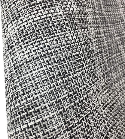 Wedge Placemats,Set of 7 Vinyl Placemats for Round Tables Woven Non-Slip Heat-Resistant Easy to Clean Wipeable Washable Dinner Table Mats（Gray）