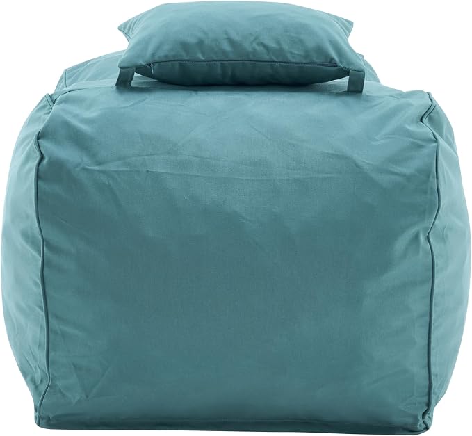 Christopher Knight Home Morton Outdoor Bean Bag Chair Set of 2, Fabric Bean Bag Chair for Adults and Kids, Indoor/Outdoor Sun Lounger with Headrest, Patio Chaise Lounge Chair Set of 2, Teal