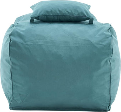 Christopher Knight Home Morton Outdoor Bean Bag Chair Set of 2, Fabric Bean Bag Chair for Adults and Kids, Indoor/Outdoor Sun Lounger with Headrest, Patio Chaise Lounge Chair Set of 2, Teal
