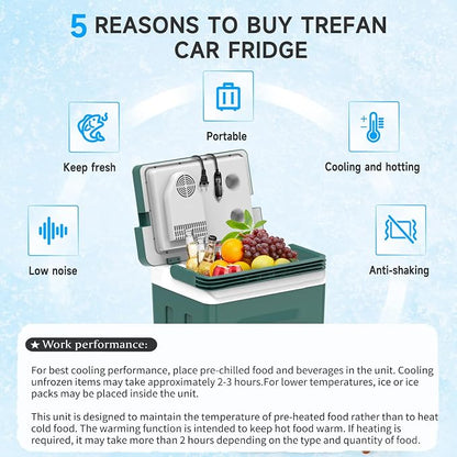 TopAutoGear 25L/30L Portable Electric Cooler & Warmer 32℉-149℉, Small Refrigerator with Handle, 110V AC and 12V DC Car Fridge, Camping/Outdoor/Travel Cooler for Vehicles & Trucks, Army Green 25L